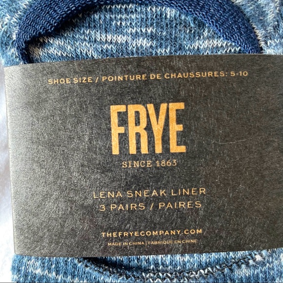 FRYE Lena Sneak liner size 5-10 womens sock